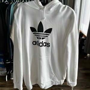 Black adidas hoodie, size LARGE. Like new